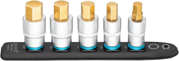 Hazet SmartRail, hol vierkant 12,5 mm (1/2 inch), binnenzeskantprofiel, aantal gereedschappen: 5, 12-22, 986G-SR/5