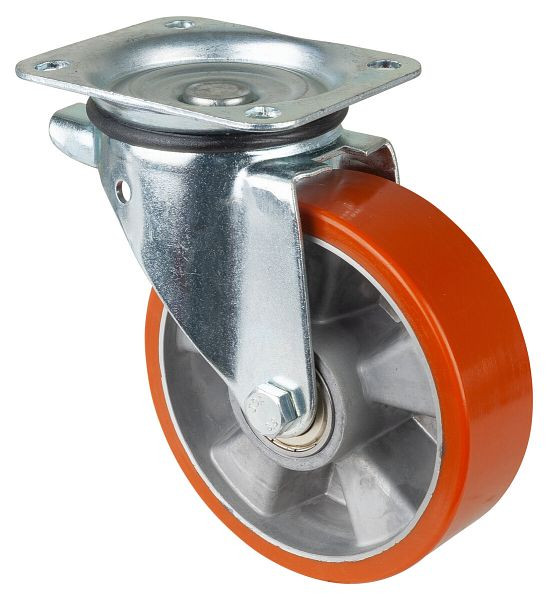 BS-rollen transportrol, wielbreedte 50 mm, wiel-Ø 160 mm, draagvermogen 400 kg, loopvlak polyurethaan gegoten, wiellichaam aluminium, kogellagers, L400.B90.162