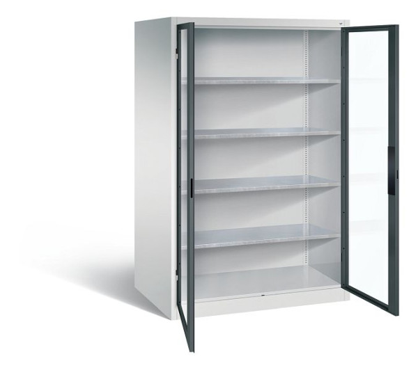C+P gereedschapskast Acurado, H1950xB1200xD800mm, kleur: lichtgrijs / antracietgrijs, verzonken handgreep, 8934-0552 S10018