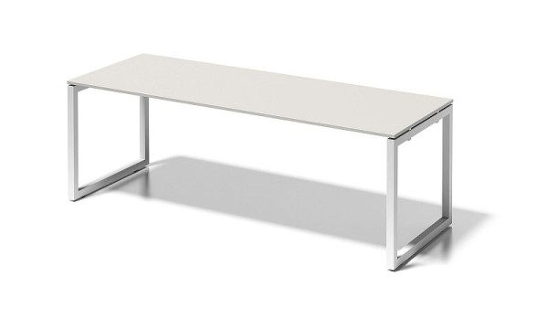 Bisley Cito bureau, 730 mm vaste hoogte O-frame, H 19 x B 2200 x D 800 mm, grijswit/verkeerswit, DOF2208GW396