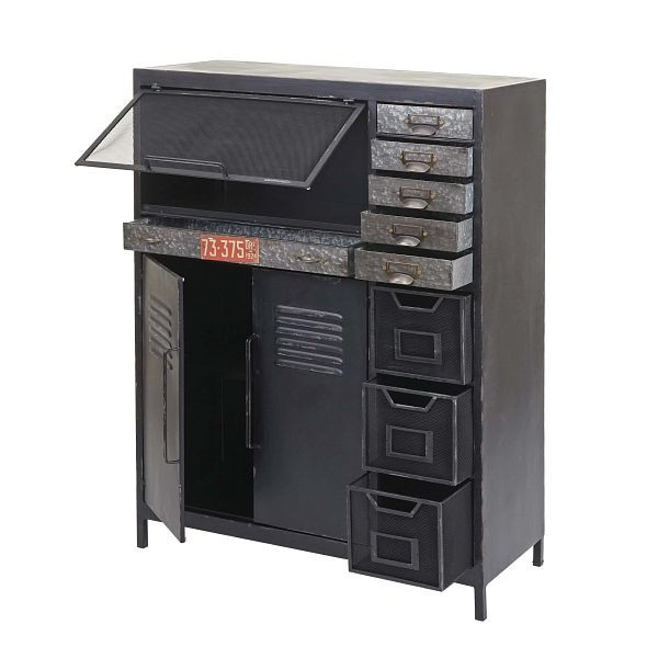 Mendler apothekerskast HWC-F32, ladekast dressoir, industrieel design 115x89x35cm, 69520