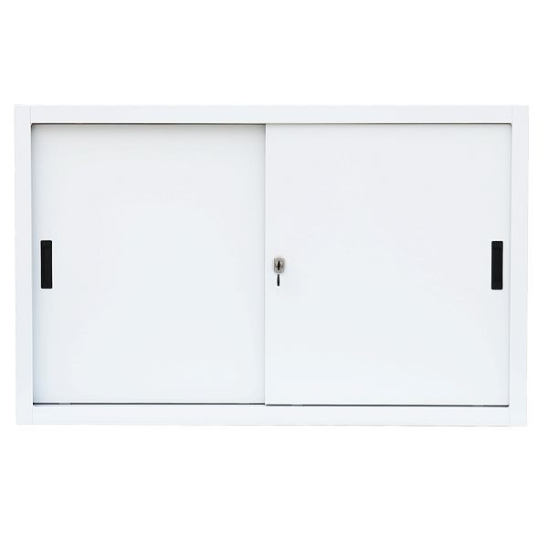 Lüllmann stalen schuifdeurkast, 750 x 1600 x 450 mm, signaalwit/signaalwit, 550137