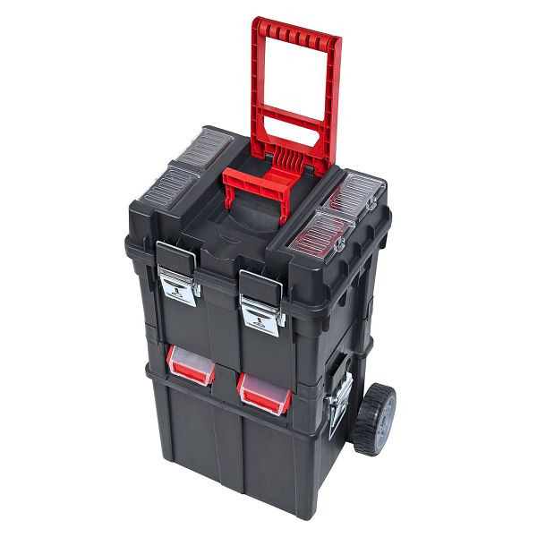 ADB gereedschapskoffer trolley/wielbak HD Compact, zwart/rood, 15506