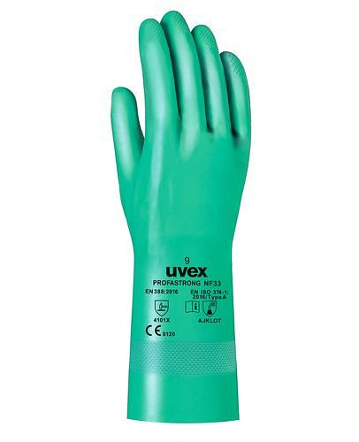 uvex tegen chemicaliën beschermende handschoen profastrong NF 33, Cat III, 33cm, maat. 9, VE: 12 paar, 210-311