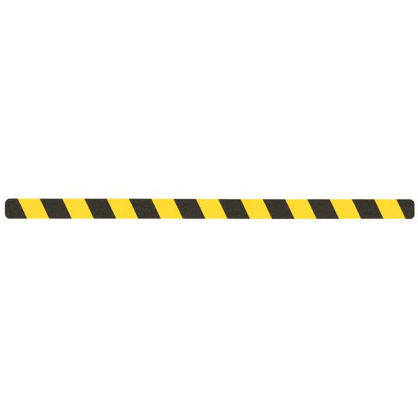 m2 antislip bekleding waarschuwingsmarkering zwart/geel losse stroken 50x1000mm, VE: 10 stuks, M1WV100502
