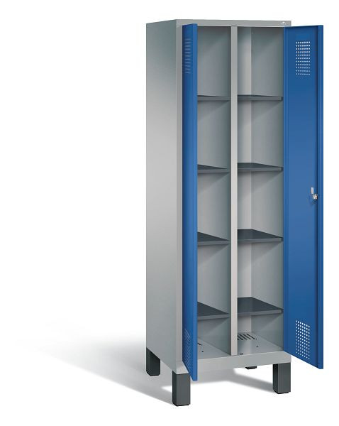 C+P washok Evolo, H1850xW610xD500mm, kleur: wit aluminium / gentiaanblauw, 48012-20B S10029