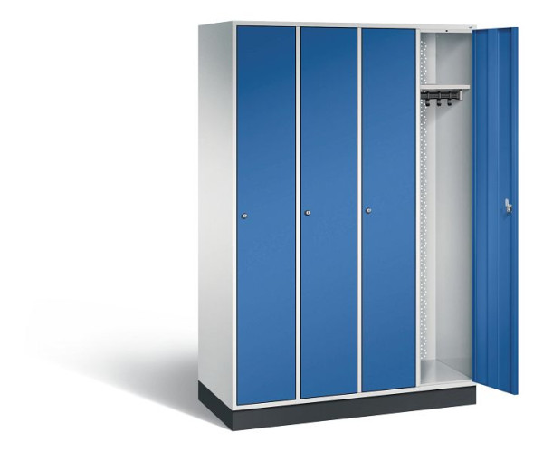 C+P locker Intro, H1950xW1220xD490mm, kleur: lichtgrijs / gentiaanblauw, 8170-401 S10005