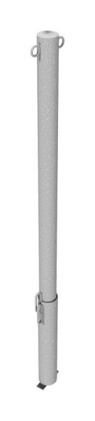 Schake afzetpaal stalen buis Ø 60 x 2,5 mm afneembaar voor hangslot, thermisch verzinkt, met 2 ogen, 460V/2