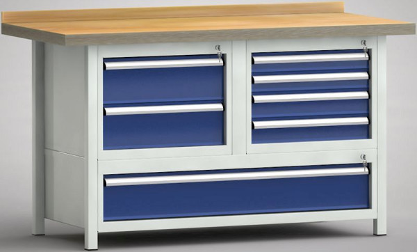 KLW standaard werkbank - 1500 x 700 x 840 mm L x D x H, WSK35N-1500M40-E7020
