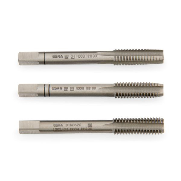GSR handtapset metrische draad DIN 2184-2 (DIN 352) rechts HSS-G M 9, 00105220