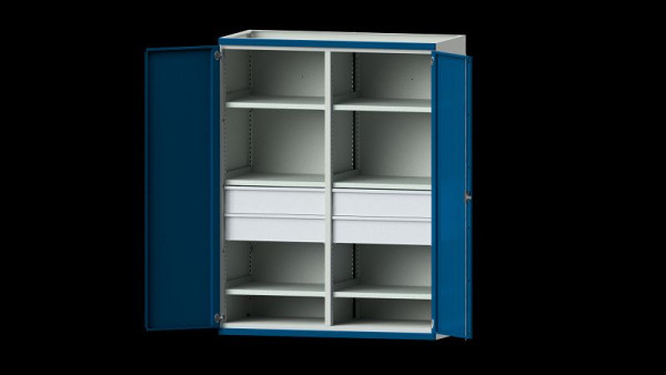 ANKE werkbanken, zware kast, model 402, 1485 x 690 x 1950 mm, RAL 7035/5010, 621.092