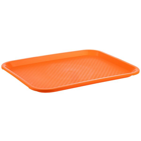 APS fastfoodbakje, 35 x 27 x 2 cm, polypropyleen, oranje, 00534
