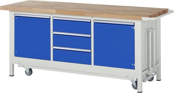 RAU neerlaatbare werkbank 8000 - model 8569, B2000 x D700 x H880 mm, 15-8569A2-207B4F.11
