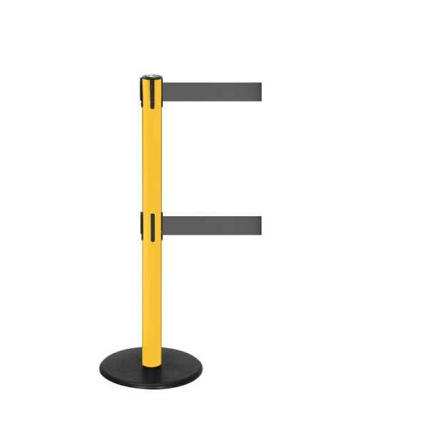 Stein HGS HGS personengeleidingssysteem -P-Line Duo-, geel, grijs, met magnetisch banduiteinde, bandlengte: 2 x 2,3 m, 14150-1104