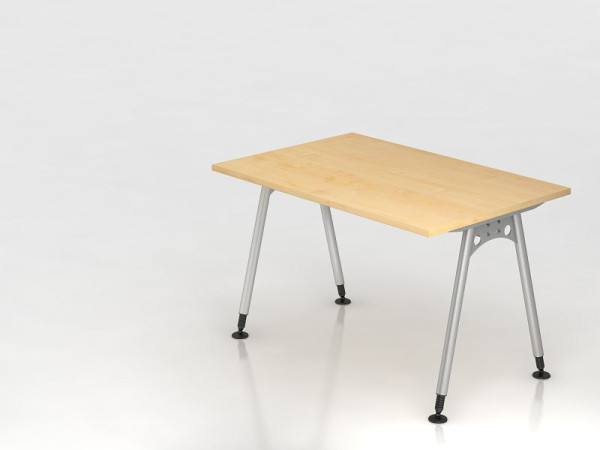 Hammerbacher bureau A-poot 120x80cm, esdoorn, rechthoekige vorm, VAS12/3/S
