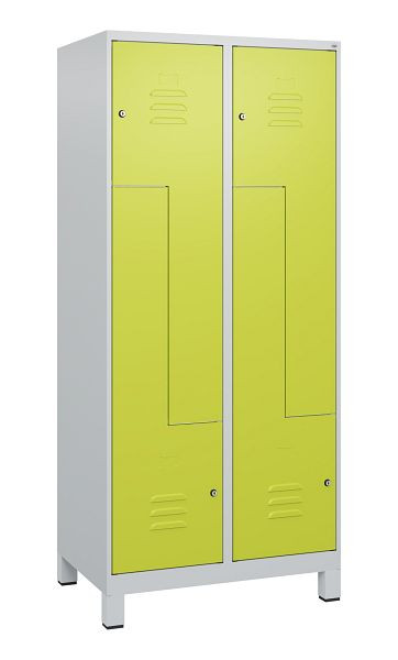 C+P Z-Spind Classic PLUS, voeten, 4 vakken, 1800x800x500mm, 7035/0024, cilindersloten, 0800137-224 S10025