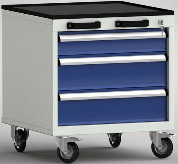 KLW standaard gereedschapswagen - 572 x 655 x 650 mm B x D x H met opstaande rand aan 4 zijden, FEA0500-03ESV-001