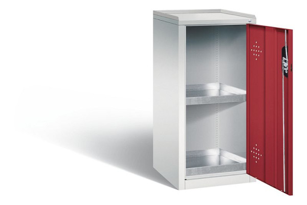 C+P klimaatkast Acurado, H1000xW502xD500mm, kleur: lichtgrijs/robijnrood, verzonken handgreep, 8721-315 S10138
