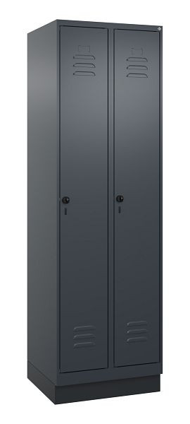 C+P luierkluis Classic PLUS met middenwand, bodem, 2 vakken, 1950x600x500mm, 7016/7016, veiligheidsdraaigrendel, 080020-20F S10012