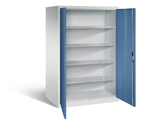 C+P gereedschapskast Acurado, H1950xB1200xD800mm, kleur: lichtgrijs / verre blauw, verzonken handgreep, 8934-00 S10214