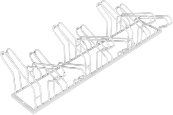 Schake fietsenstandaard, wielverstelling aan beide zijden, 2 x 6 parkeerplaatsen, lengte: 2100 mm, 420_62