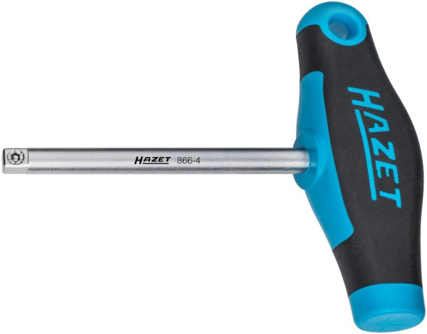 Hazet insteekgreep met T-greep, massief vierkant 6,3 mm (1/4 inch), 134 mm, 866-4