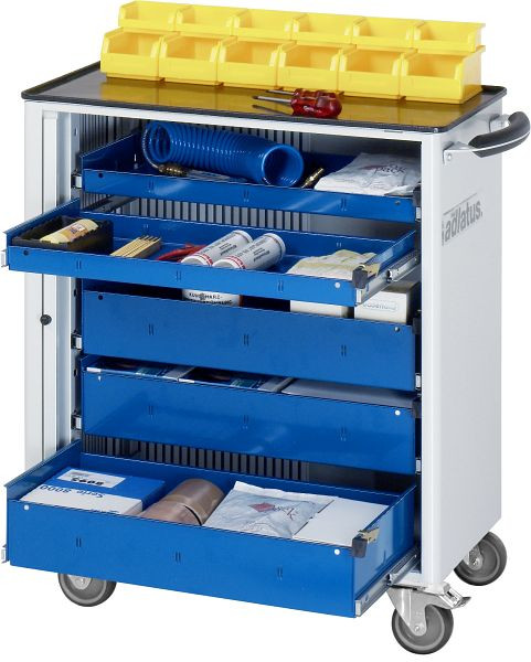 RAU gereedschapswagen serie adlatus model 7260, B725 x D400 x H860 mm, inclusief metalen steun, 02-7260.11