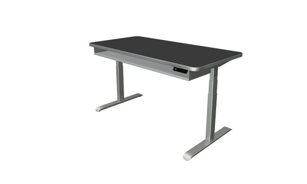 Kerkmann Move 4 Premium sta-/zittafel, B 1600 x D 800 mm, elektrisch in hoogte verstelbaar van 620-1270 mm, antraciet, 10320213