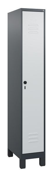 C+P luierkastje Classic PLUS met middenwand, voeten, 1800x300x500mm, 7016/7035, veiligheidsdraaigrendel, 0800107-10F S10013