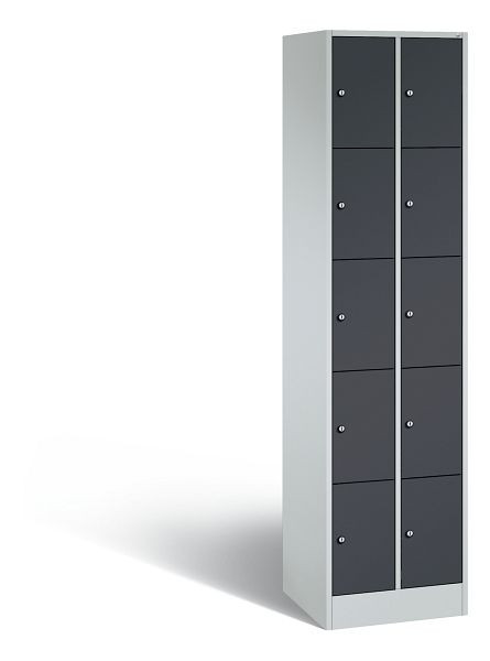 C+P Schließfachschrank Serie 8070, H1950xB460xT480 mm, Grau/Anthrazit, 80700-20 S10445