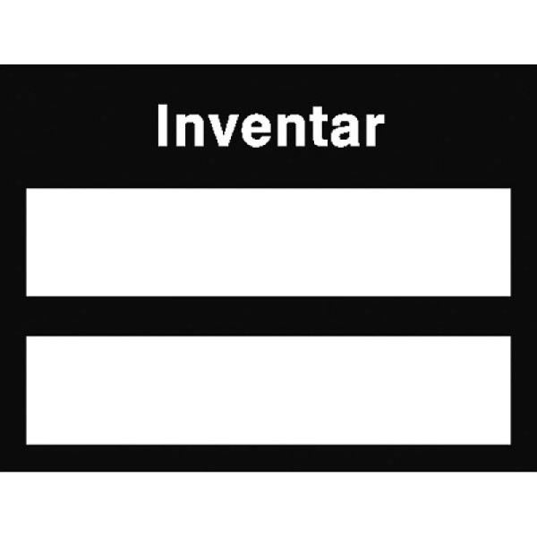 Stein HGS HGS inventaris-identificatielabels, zwart, afmetingen (BxH): 40 x 30 mm, 30.1758
