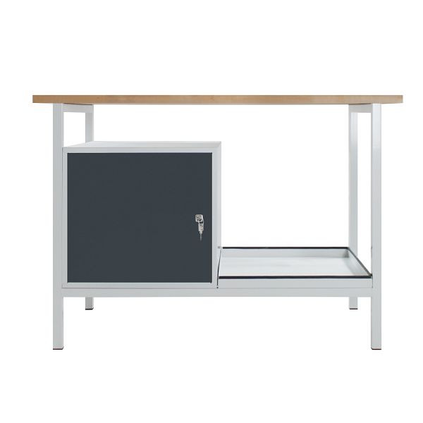 ADB werkbank Eko, 1 deur, L1200xB600xH825mm, RAL7035/7016, 42920