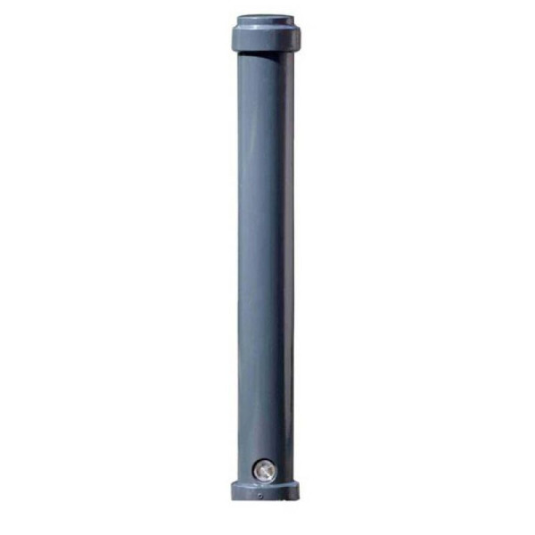 Stone HGS stijl tuinpaal -Keren-, 750 mm, afneembaar met 3p technologie, (zeshoekig slot), inclusief bodemhuls, RAL 7035 lichtgrijs, 25015-06