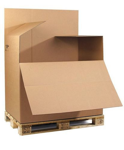 DENIOS palletcontainer 2-wandig, 780 x 580 x 750 mm, kwaliteit 2.40BC, VE 10 stuks, 299431