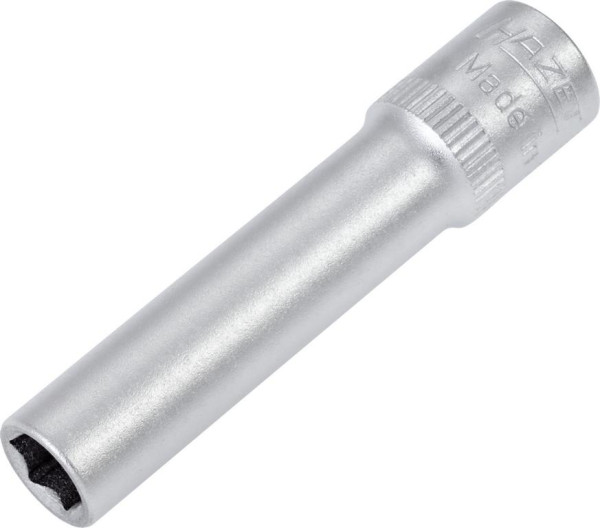 Hazet dop, zeskant, hol vierkant 6,3 mm (1/4"), 6 mm, lang type met karteling, 850LG-6