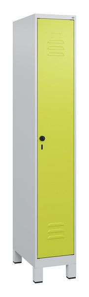 C+P luierkluis Classic PLUS met middenwand, voeten, 1800x300x500mm, 7035/0024, veiligheidsdraaigrendel, 0800107-10F S10010