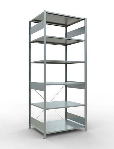Schulte legbord, basisveld, 6 opbergniveaus, kruisschoor, vakbelasting 150 kg, 1060 x 836 x 2500 mm, 278705