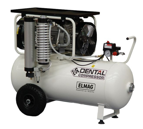 ELMAG tandheelkundige compressor 480/8/90W - mobiel, EXTREME 4V 90L 2, 50CV, zonder droger, 21116
