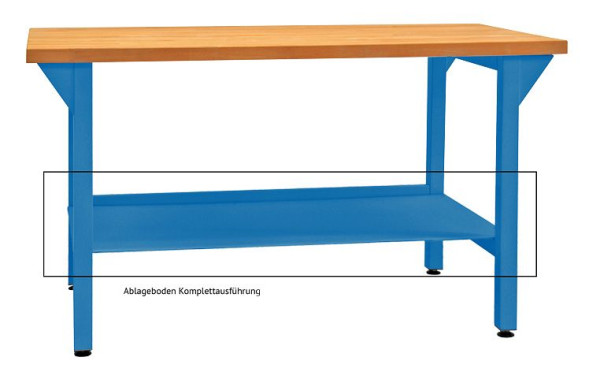ADB plank, breedte 1250 x diepte 600 mm, lichtblauw, 23043