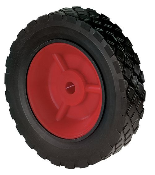 BS-rollen kunststof schijfwiel, breedte 32 mm, Ø175 mm, tot 40 kg, zwart PVC loopvlak, kunststof wiellichaam, glijlager, verpakking van 4, A75.165