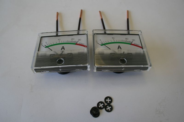 ELMAG ampèremeter 0-30 A, 70x60mm voor EUROSTART 220/420/450/451 & 500 Aut.STARTMASTER 165-210, 9505210