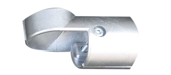 Schakebarrières stalen buizen en verbindingsstukken, aluminium hoekstuk 2 halve schalen met schroef en moer, 419_08