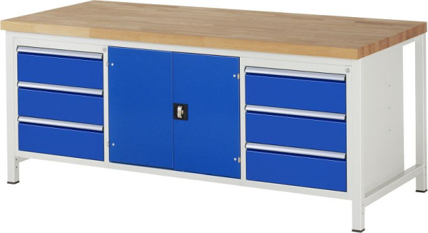 RAU werkbank serie 8000 - model 8907, B2000 x D900 x H840-1040 mm, 13-8907A2-209B4H.11