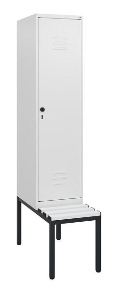 C+P luierkastje Classic PLUS, met onderbank, 1950x400x815mm, 9016/9016, draaigrendel, 0800505-12 S10044