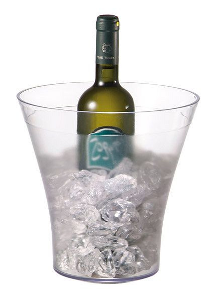 APS wijn-/champagnekoeler, Ø (bovenkant) 22 cm, hoogte: 23 cm, SAN, transparant mat, glasheldere rand, voet Ø: 14 cm, 36066