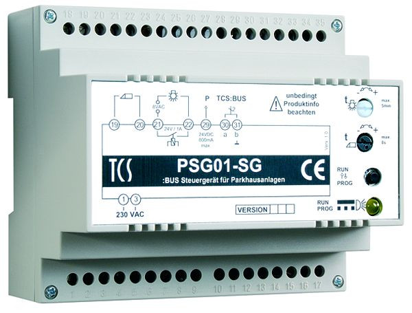 TCS deurbesturing voeding en besturing PSG01 voor grote en speciale installaties met lange kabels, DIN-rail 6 TE, PSG01-SG