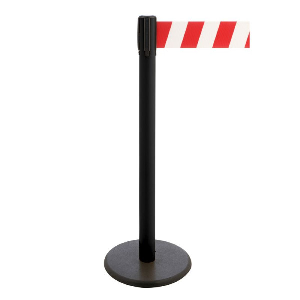 Stein HGS HGS personengeleidingssysteem -P-Line Premium-, zwart, rood/wit diagonaal (gearceerd), met magnetisch banduiteinde, bandlengte: 3,8 m, 34241j-1304