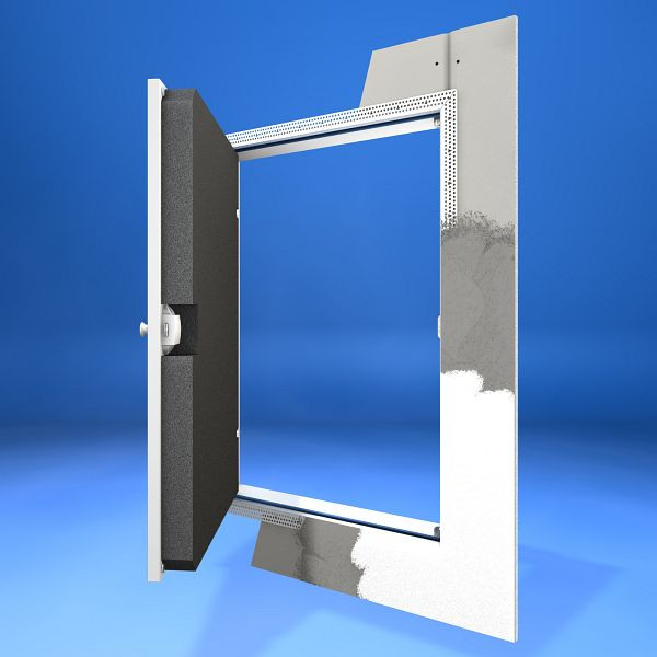 Wellhöfer kniewanddeur gelijk met de wand met PushLock-sluiting en 3D-warmte-isolatie, wandopening 70 x 80 cm, 502
