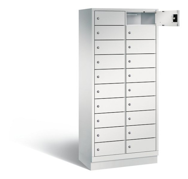 C+P lockerkast Evolo, H1800xW810xD500mm, kleur: lichtgrijs, 48020-2210 S10001