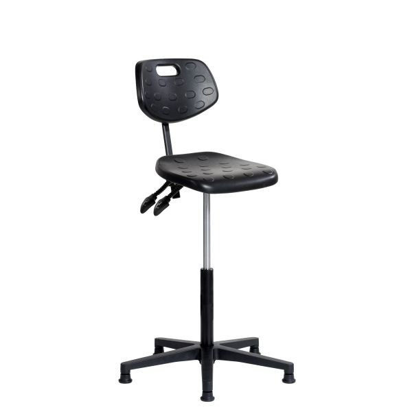SOFAME werkstoel ERGODYN met glijders, zithoogte 56-82, polyamide onderstel, W050050015